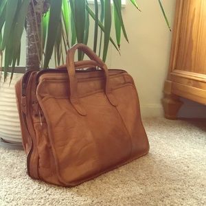 Oversized Genuine Leather Computer Bag